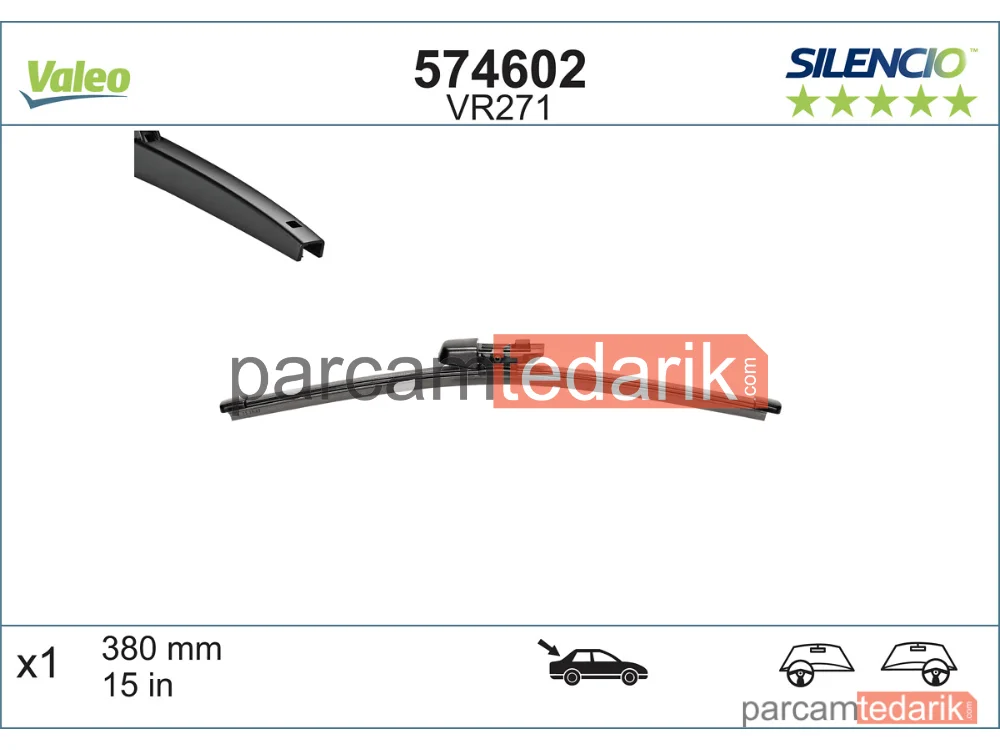 574602 | Silecek Süpürgesi Arka (370 mm) — VW Tiguan, Seat Leon SC, VW Tiguan Allspace